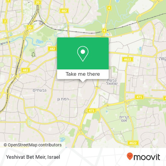 Yeshivat Bet Meir map