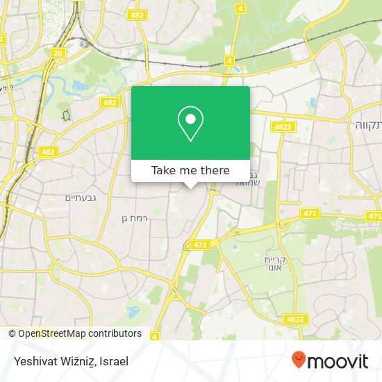 Yeshivat Wižniẕ map