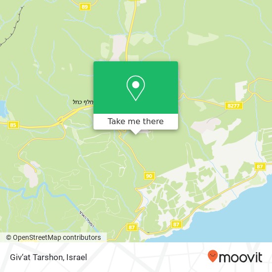 Giv‘at Tarshon map