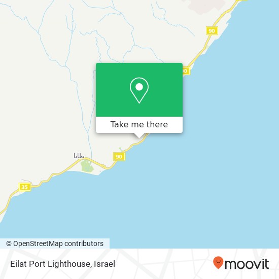 Eilat Port Lighthouse map