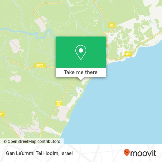 Gan Le’ummi Tel Hodim map