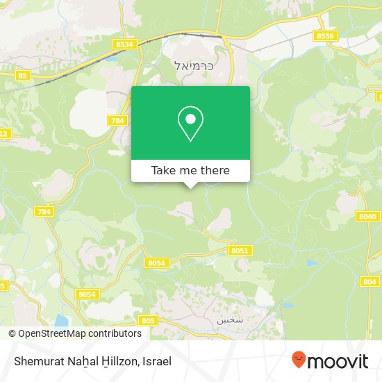 Shemurat Naẖal H̱illzon map
