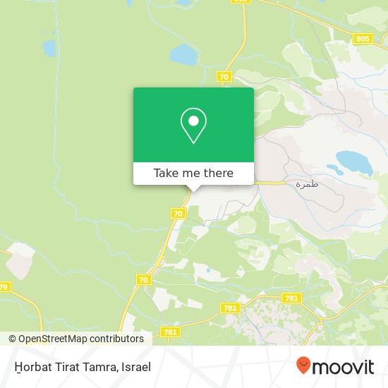 H̱orbat Tirat Tamra map