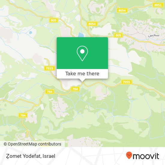 Ẕomet Yodefat map
