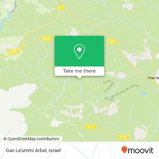 Gan Le’ummi Arbel map