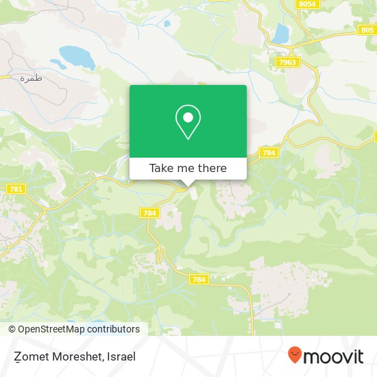 Карта Ẕomet Moreshet
