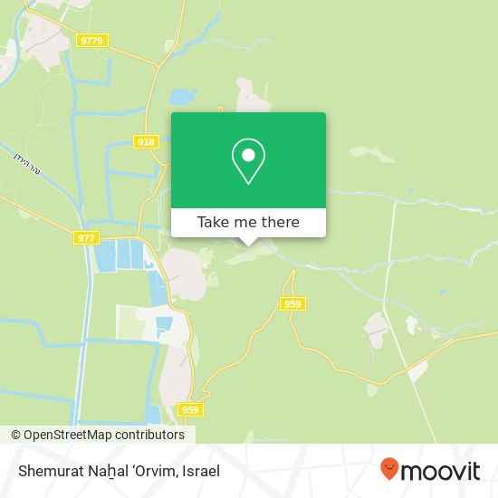 Shemurat Naẖal ‘Orvim map