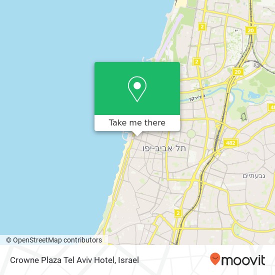 Карта Crowne Plaza Tel Aviv Hotel