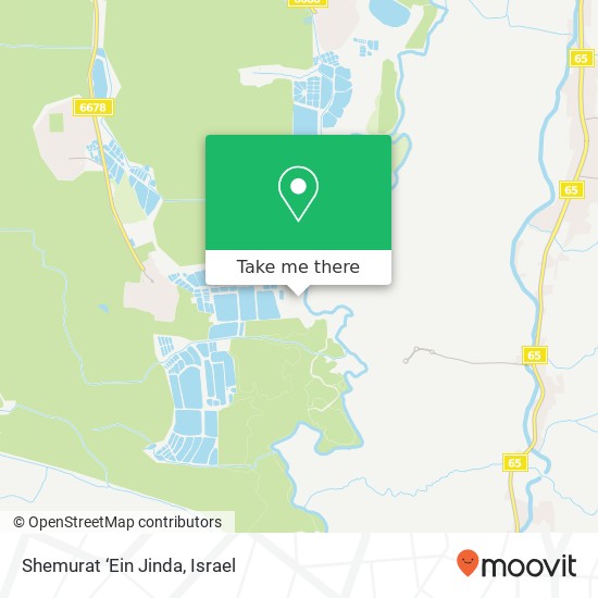 Карта Shemurat ‘Ein Jinda