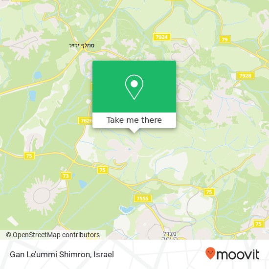 Gan Le’ummi Shimron map