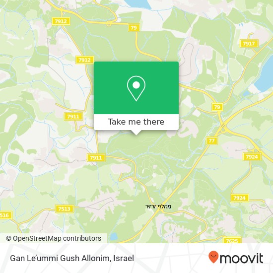 Gan Le’ummi Gush Allonim map