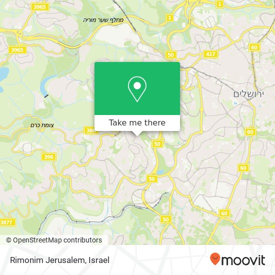 Rimonim Jerusalem map