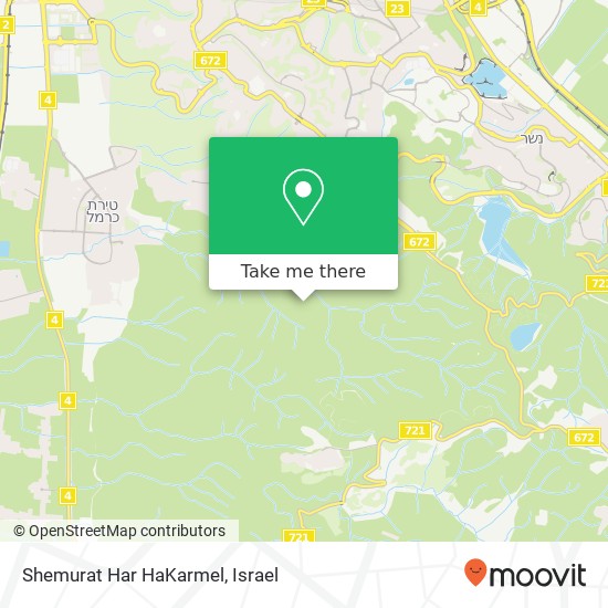 Shemurat Har HaKarmel map