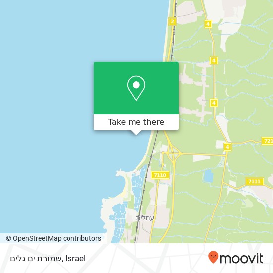 שמורת ים גלים map