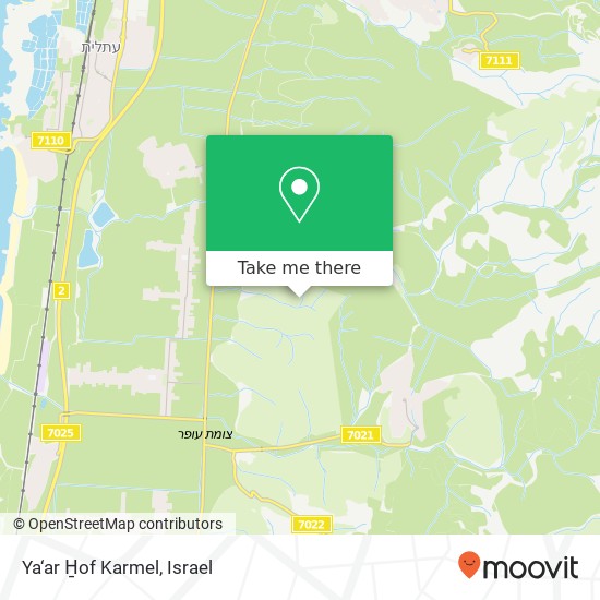 Ya‘ar H̱of Karmel map