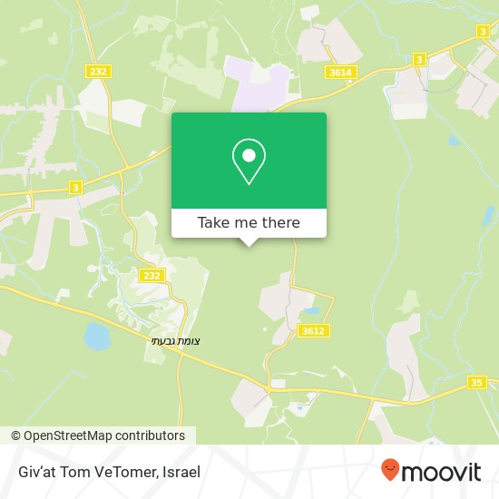 Giv‘at Tom VeTomer map
