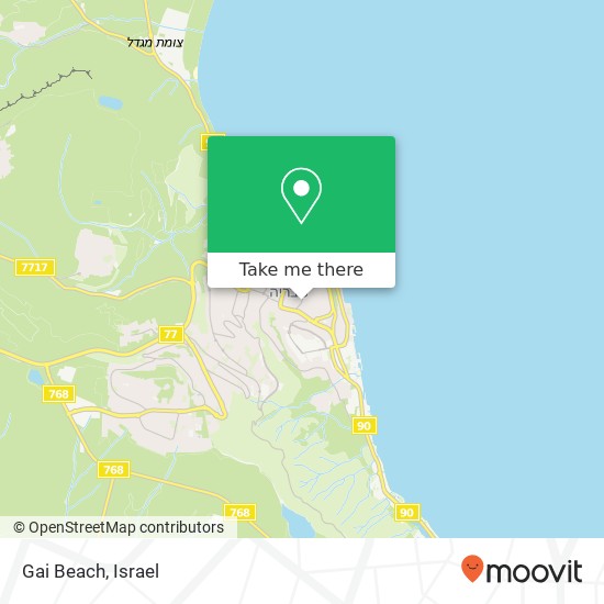 Gai Beach map