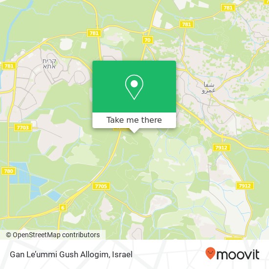 Карта Gan Le’ummi Gush Allogim