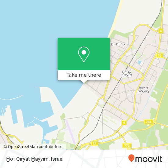 Карта H̱of Qiryat H̱ayyim