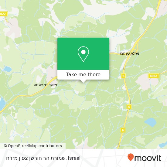 שמורת הר חורשן צפון מזרח map