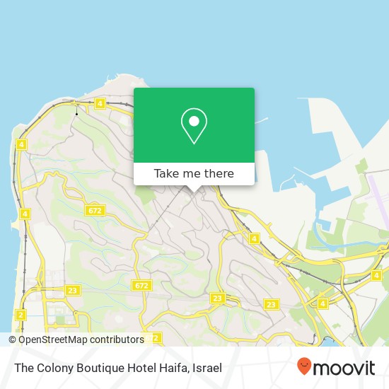 Карта The Colony Boutique Hotel Haifa