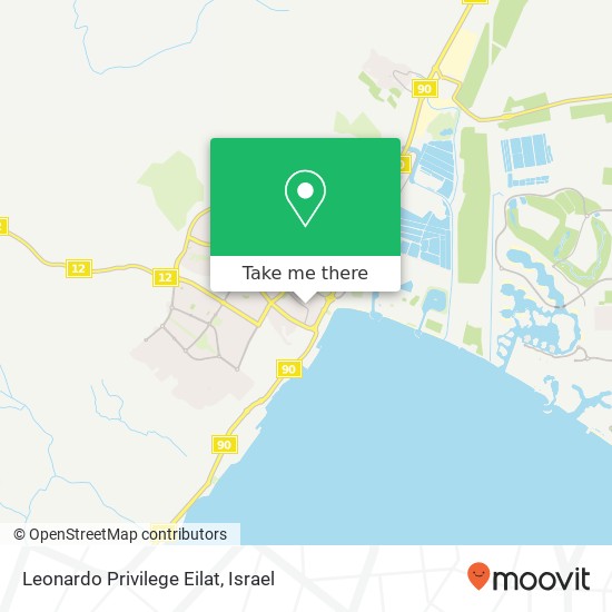 Leonardo Privilege Eilat map