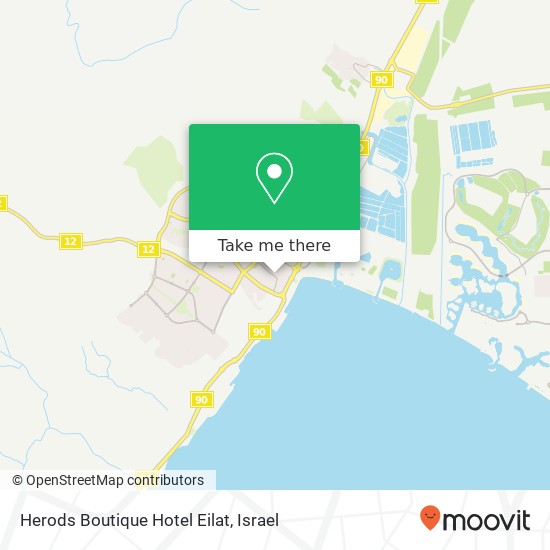 Herods Boutique Hotel Eilat map