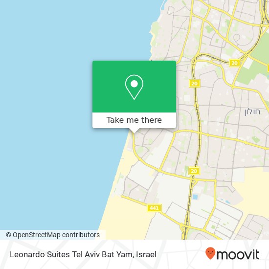 Leonardo Suites Tel Aviv Bat Yam map