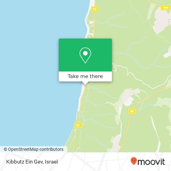 Карта Kibbutz Ein Gev