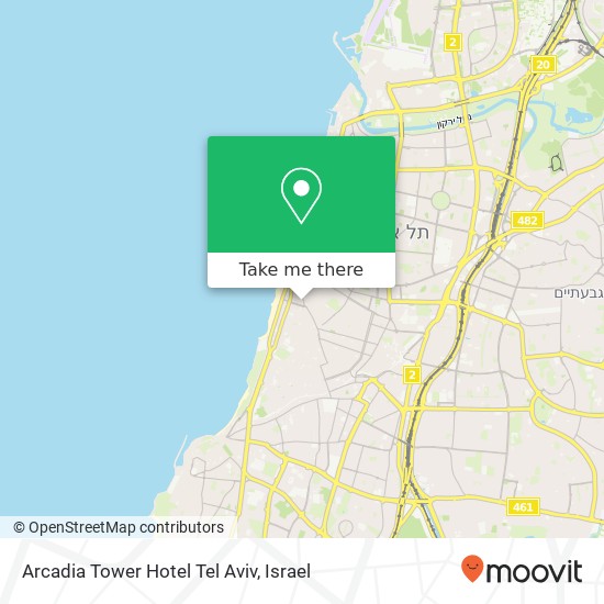 Карта Arcadia Tower Hotel Tel Aviv