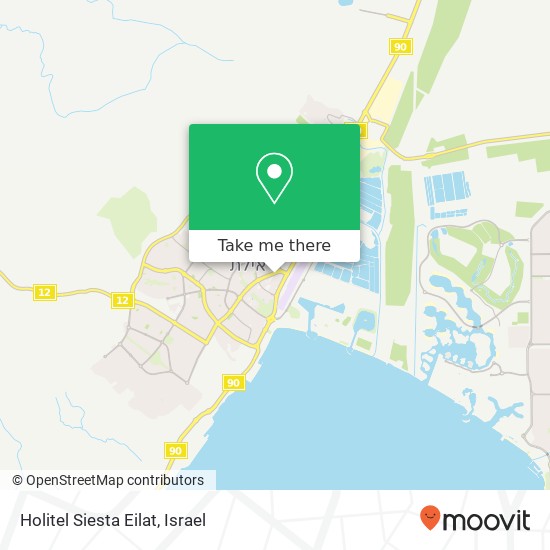 Карта Holitel Siesta Eilat