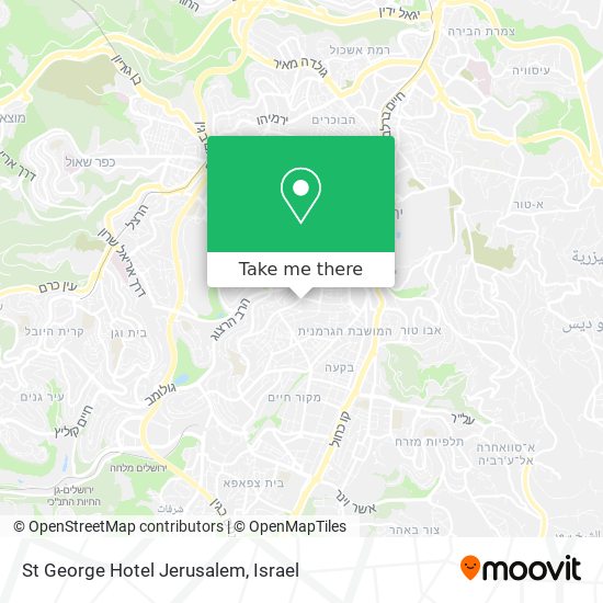 Карта St George Hotel Jerusalem
