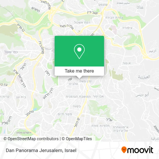 Карта Dan Panorama Jerusalem