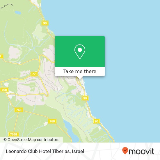 Leonardo Club Hotel Tiberias map