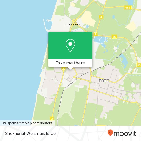 Карта Shekhunat Weizman
