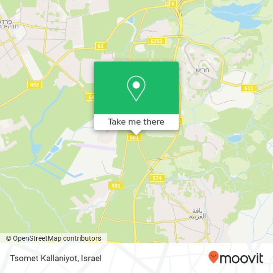 Tsomet Kallaniyot map