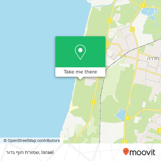 שמורת חוף גדור map