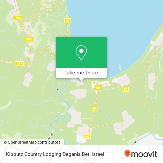 Kibbutz Country Lodging Degania Bet map