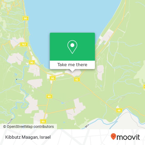 Kibbutz Maagan map