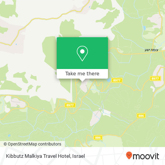 Kibbutz Malkiya Travel Hotel map