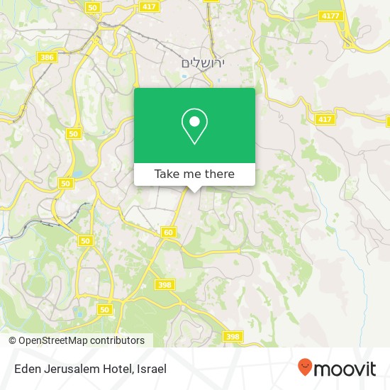 Eden Jerusalem Hotel map