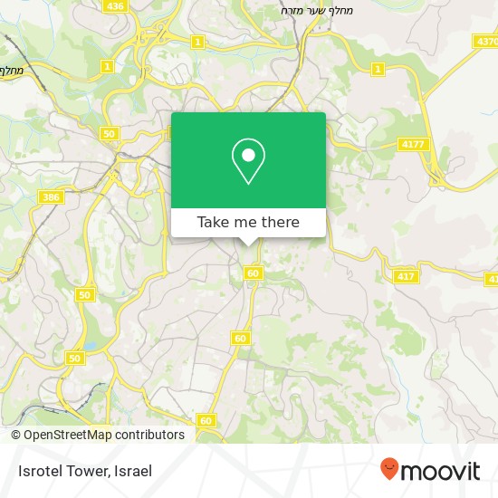 Карта Isrotel Tower