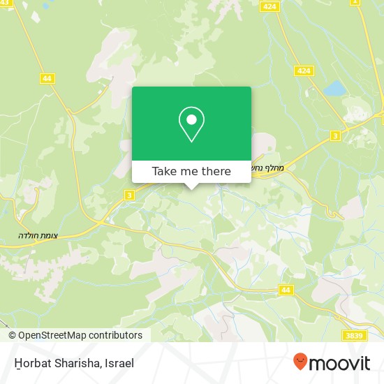 H̱orbat Sharisha map