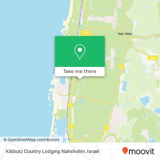 Kibbutz Country Lodging Nahsholim map