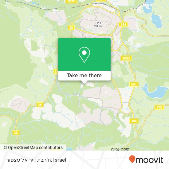 ח’רבת דיר אל עצפור map