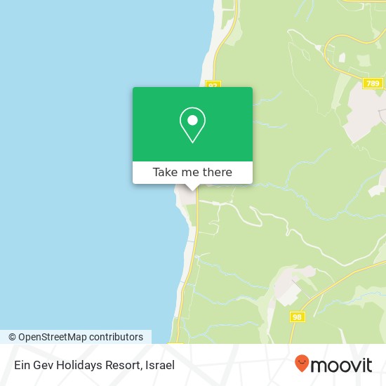 Карта Ein Gev Holidays Resort