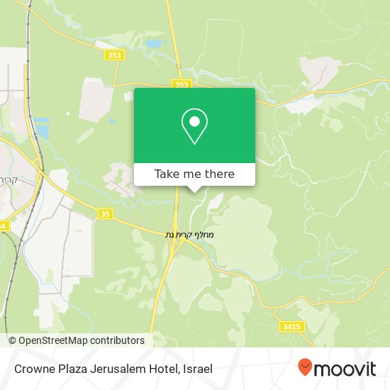 Карта Crowne Plaza Jerusalem Hotel