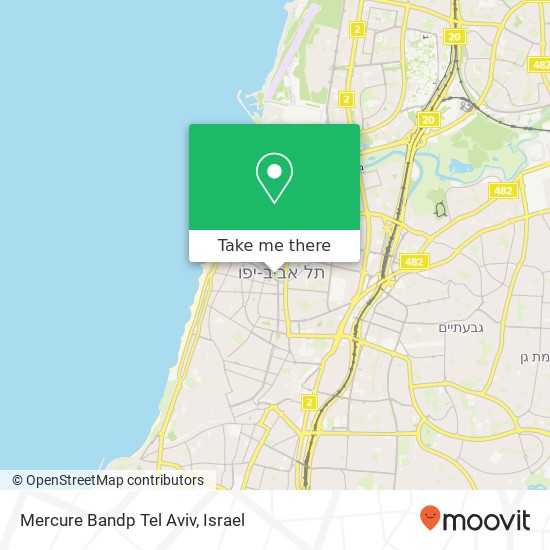 Карта Mercure Bandp Tel Aviv