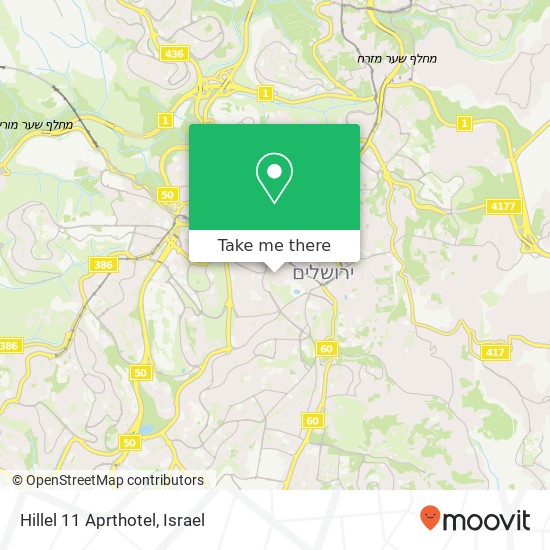 Hillel 11 Aprthotel map