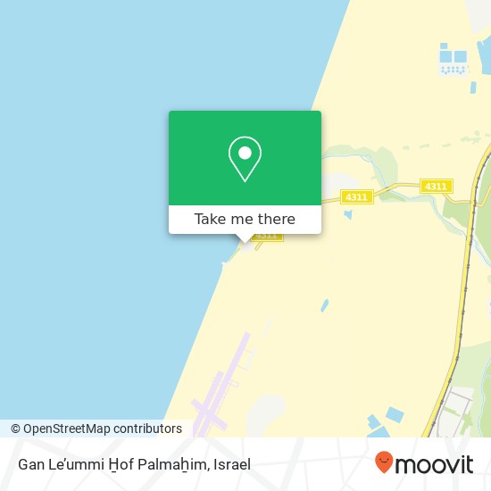 Карта Gan Le’ummi H̱of Palmaẖim